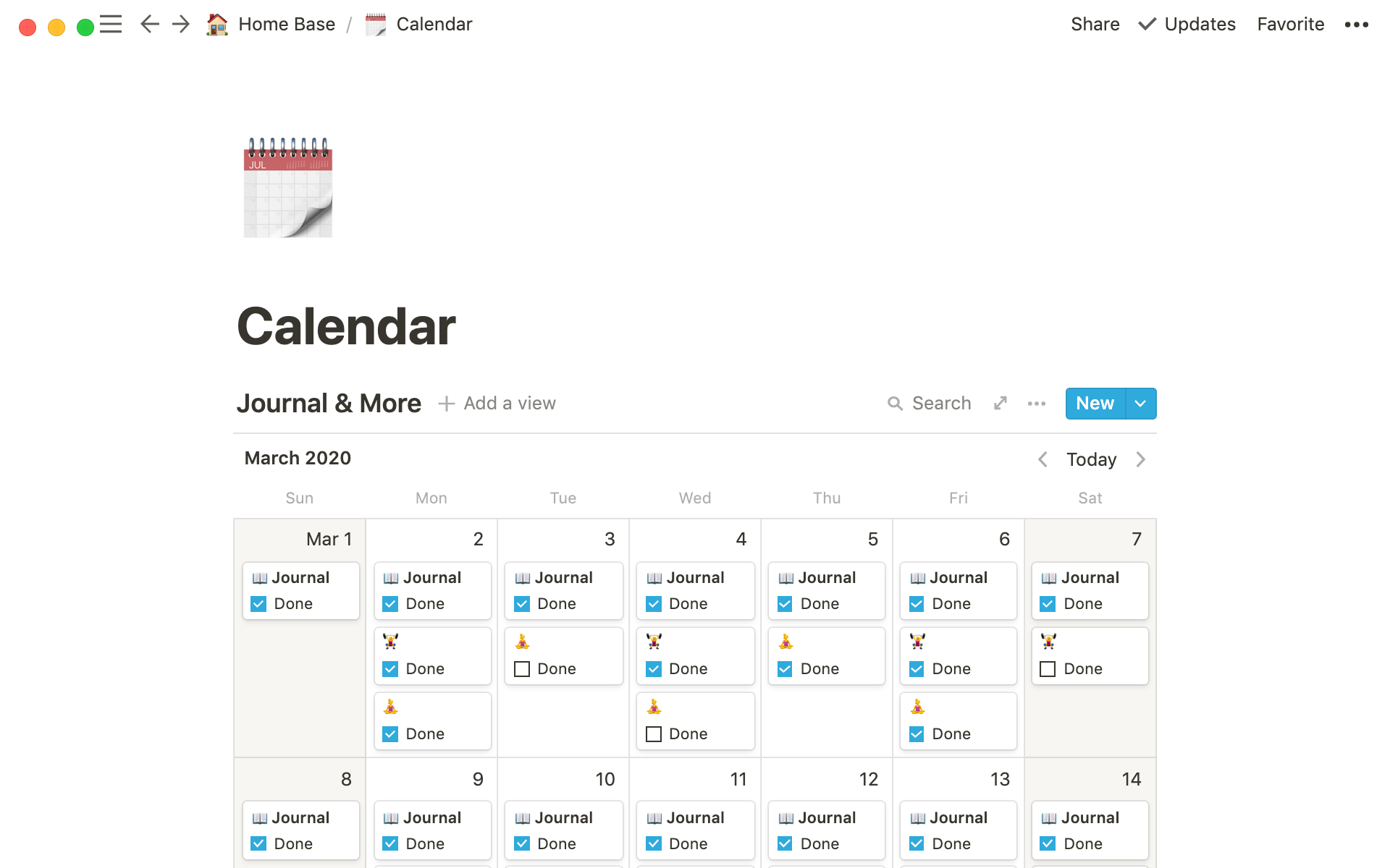 Amira Calendar